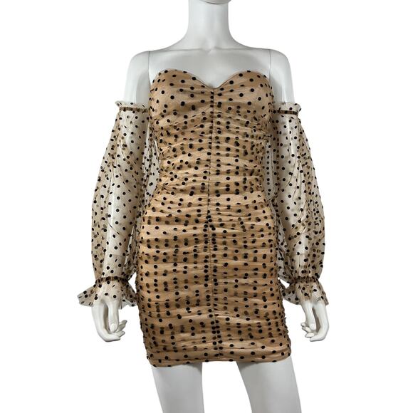 Majorelle 'Secrets' Brown Nylon Dress Size XS - Picture 2 of 4